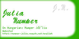 julia mumper business card